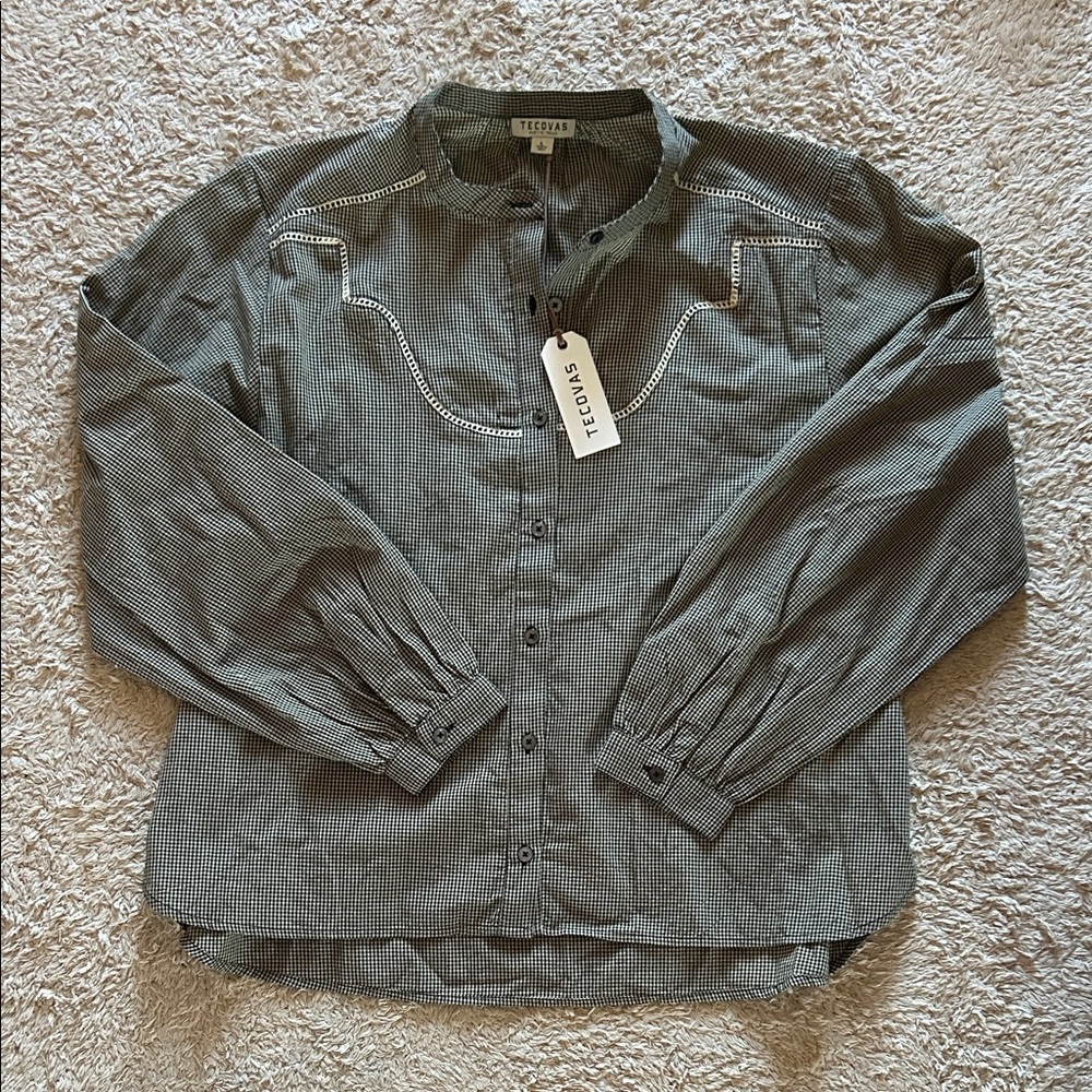 Tecovas Women’s Mini Seersucker Blouse L